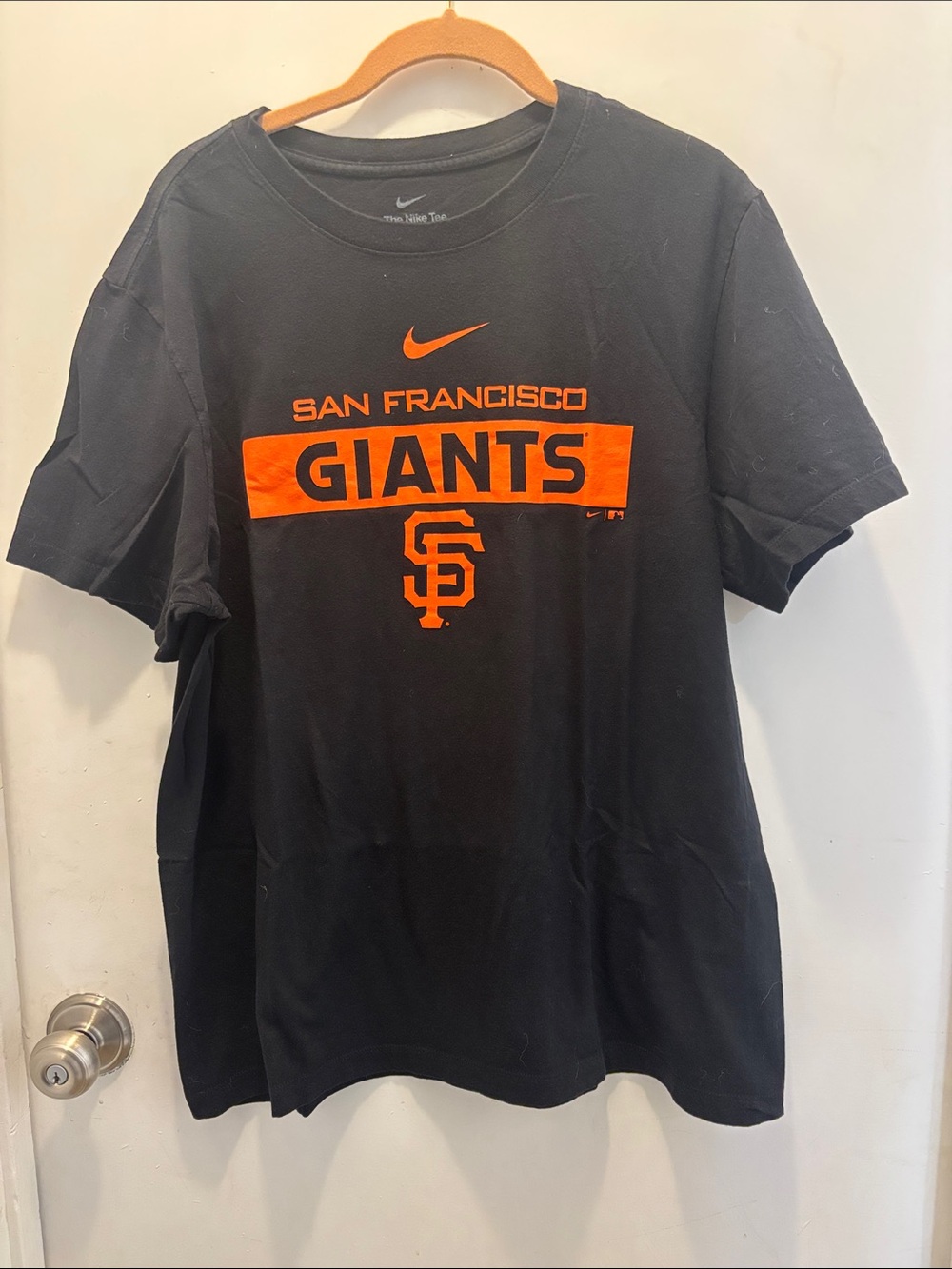 Nike Black San Francisco Giants Short Sleeve Tee with Orange Logo